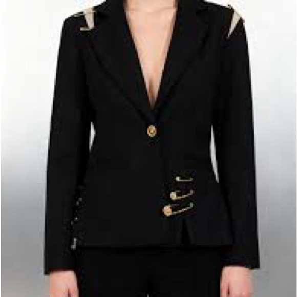Black Blazer with Gold Accents - Picture 3 of 10